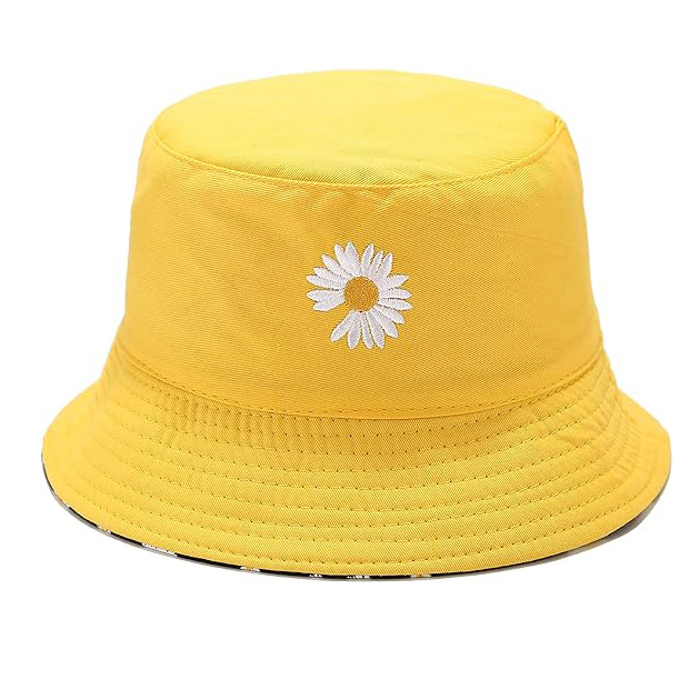 Chapeau de seau à imprimé broderie